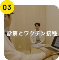 診察とワクチン接種